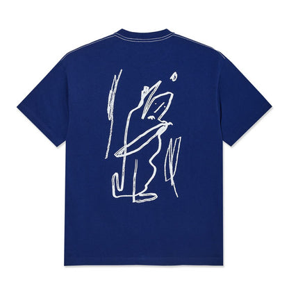 Polar Skate Co. Contrast Doodle T-Shirt White/Ultramarine