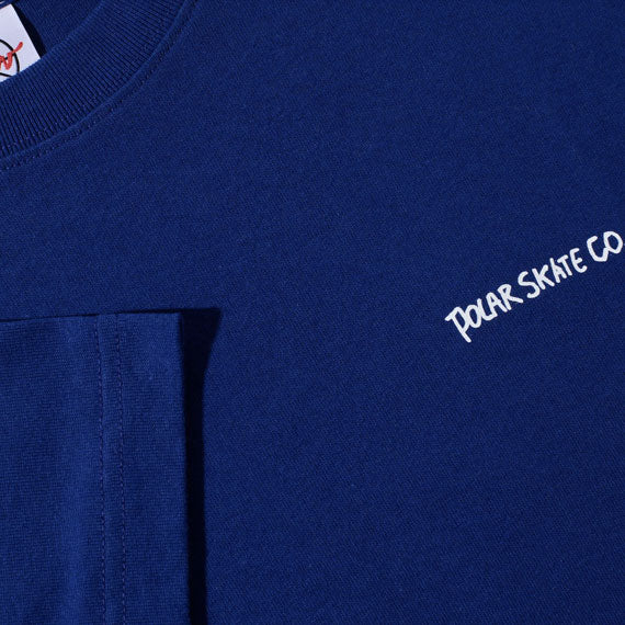 Polar Skate Co. Contrast Doodle T-Shirt White/Ultramarine