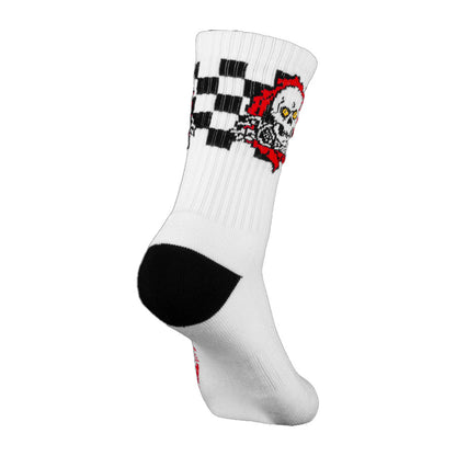 Powell Peralta Ripper Checker Stripes Socks Red Black