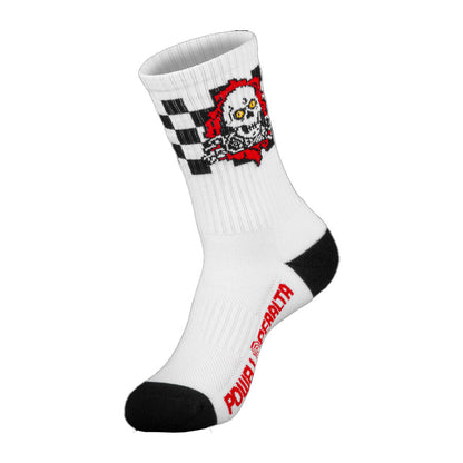 Powell Peralta Ripper Checker Stripes Socks Red Black