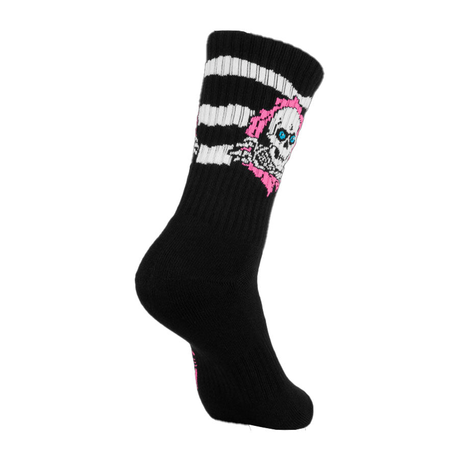 Powell Peralta Ripper Rip Stripes Socks Black Pink