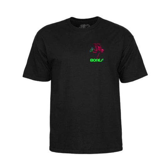 Powell Peralta Skateboard Skeleton Blacklight Premium T-Shirt Black