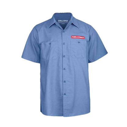 Powell Peralta Skateboard Skeleton Work Shirt Postal Blue