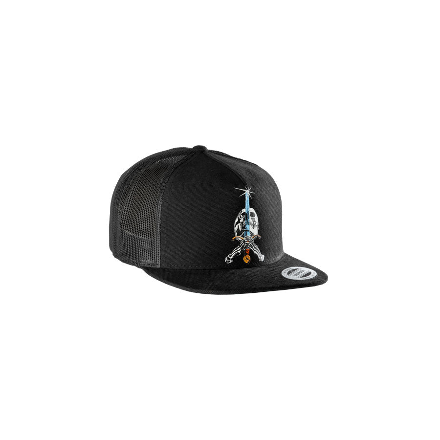 Powell Peralta Skull & Sword Mesh Cap - Black