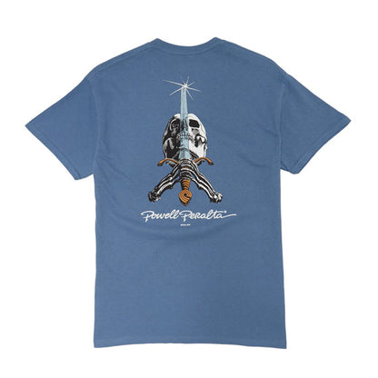 Powell Peralta Skull & Sword T-Shirt Indigo Blue