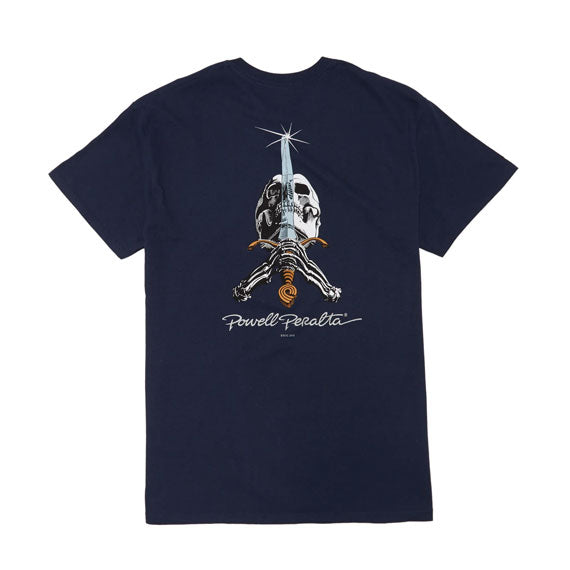 Powell Peralta Skull & Sword T-Shirt Navy