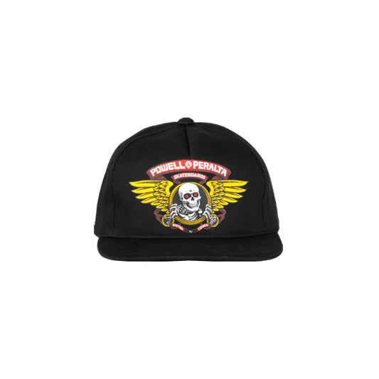 Powell Peralta Winged Ripper Snapback Cap - Black