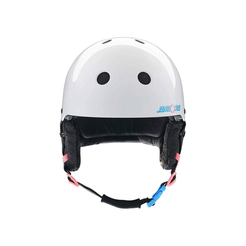 Protec x Santa Cruz Low Pro Snow Helmet White Gloss 2027