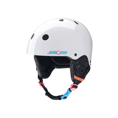 Protec x Santa Cruz Low Pro Snow Helmet White Gloss 2027
