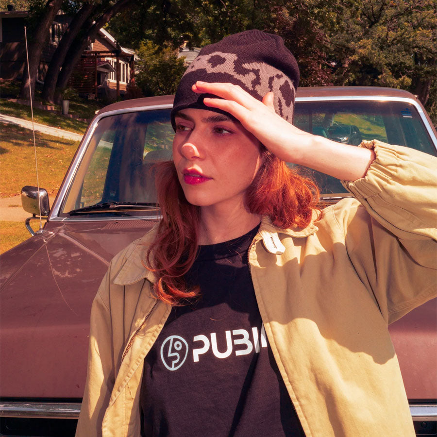 Public Splat Skully Beanie Black 2026