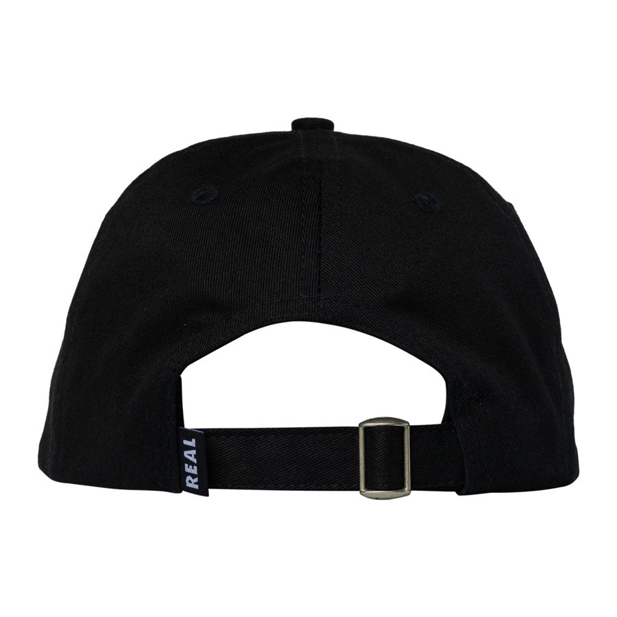 Real Oval Strapback Cap - Black/Cream/Orange