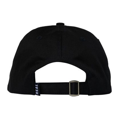 Real Oval Strapback Cap - Black/Cream/Orange