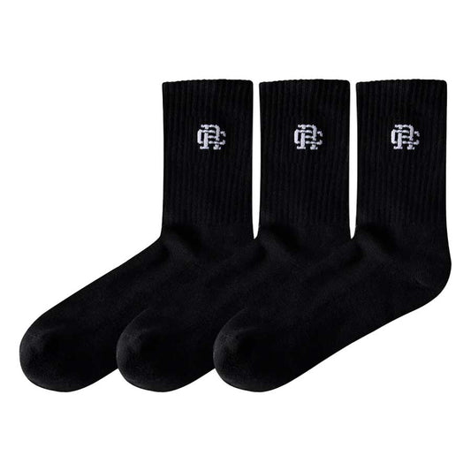 Reiging Champ Classic 3-Pack Mid Crew Sock Black