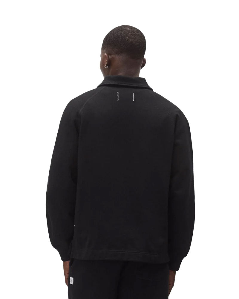Reigning Champ MW Terry Monogram Rugby Sweatshirt Black-White