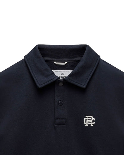 Reigning Champ MW Terry Monogram Rugby Sweatshirt Navy-White