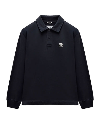 Reigning Champ MW Terry Monogram Rugby Sweatshirt Navy-White
