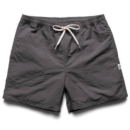 Reigning Champ Classic Taslan Nylon Swim Short Charcoal