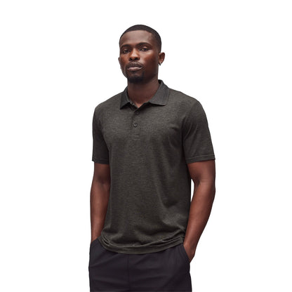 Reigning Champ Engineered Mesh Zone Polo Heather Graphite
