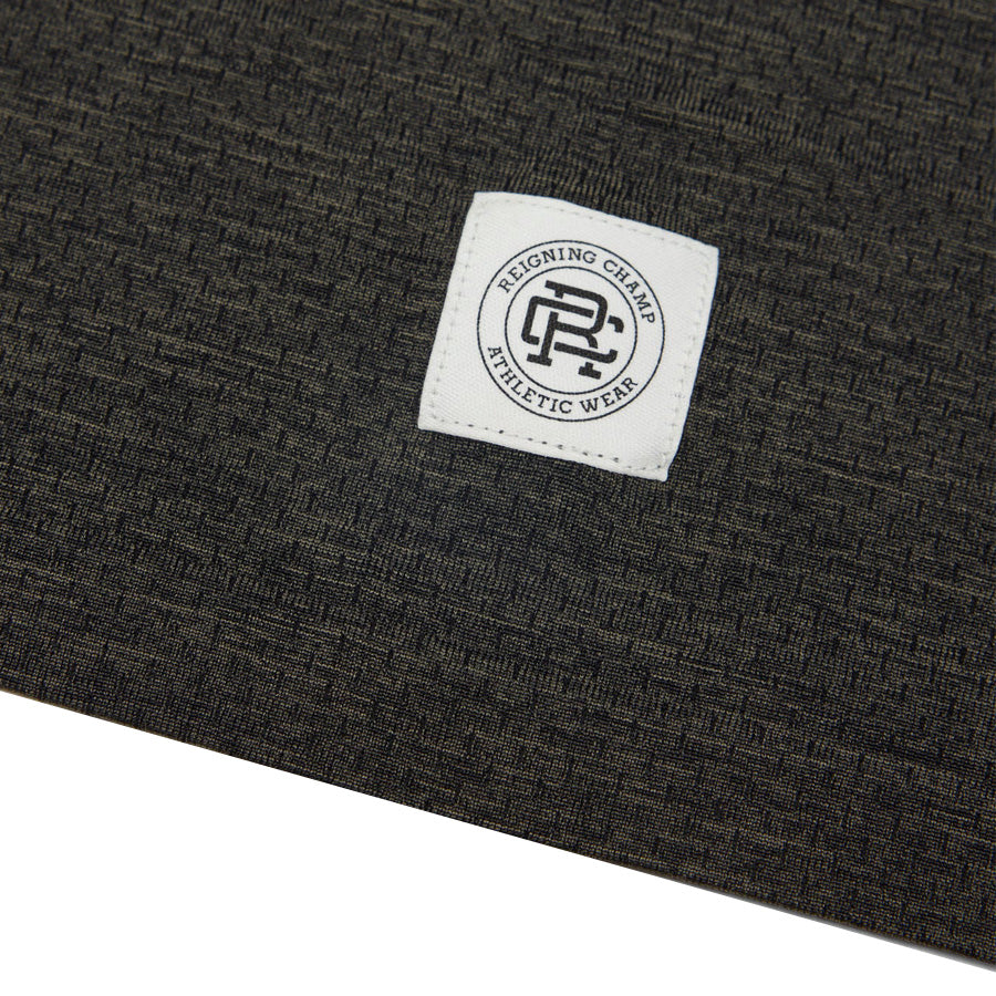 Reigning Champ Engineered Mesh Zone Polo Heather Graphite
