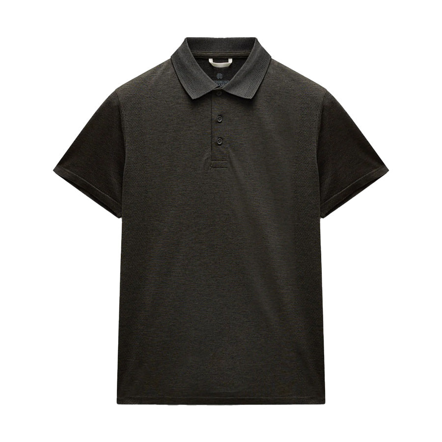 Reigning Champ Engineered Mesh Zone Polo Heather Graphite