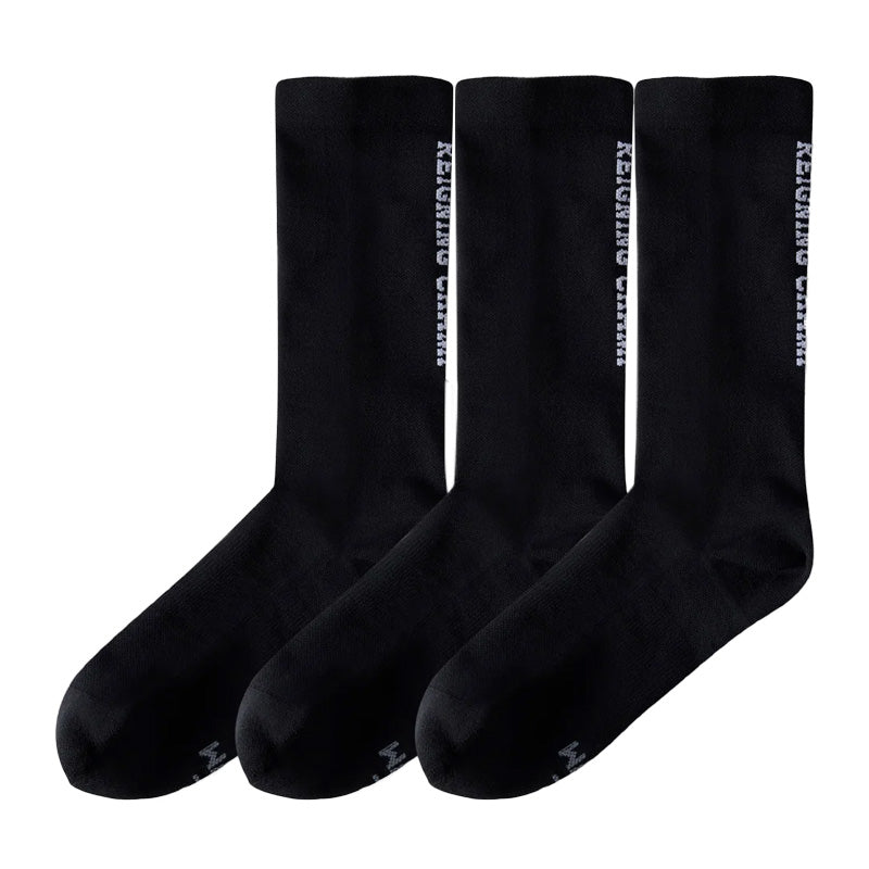 Reigning Champ Knit 3-Pack Speed Crew Sock Black