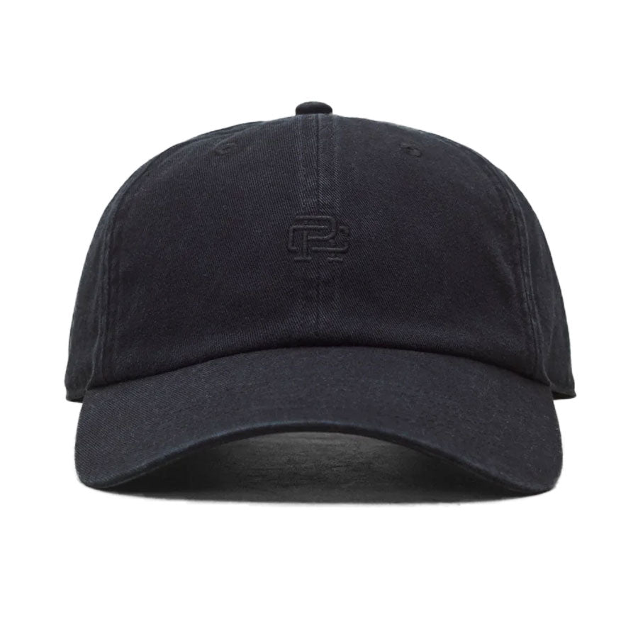 Reigning Champ Low Pro Chino Monogram Cap Washed Black