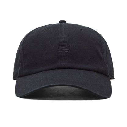Reigning Champ Low Pro Chino Monogram Cap Washed Black