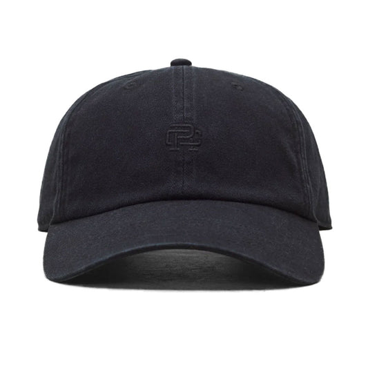 Reigning Champ Low Pro Chino Monogram Cap Washed Black