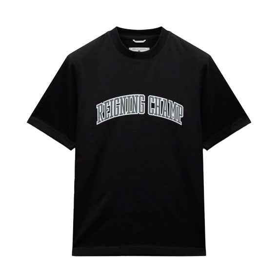 Reigning Champ Midweight Collegiate T-Shirt Black