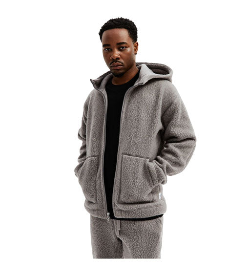 Reigning Champ Polartec Shearling Full Zip Hoody Quarry – The