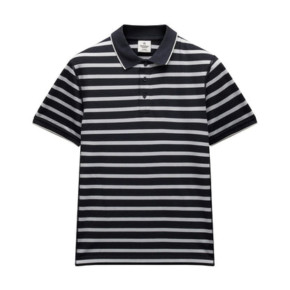 Reigning Champ Quick Dry Pique Playoff Polo Navy-White