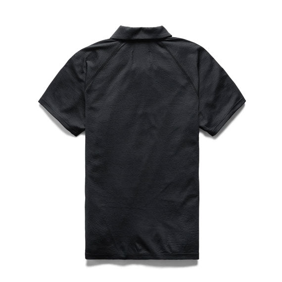 Reigning Champ Solotex Mesh Polo Shirt H.Black