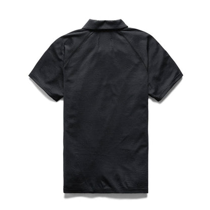 Reigning Champ Solotex Mesh Polo Shirt H.Black