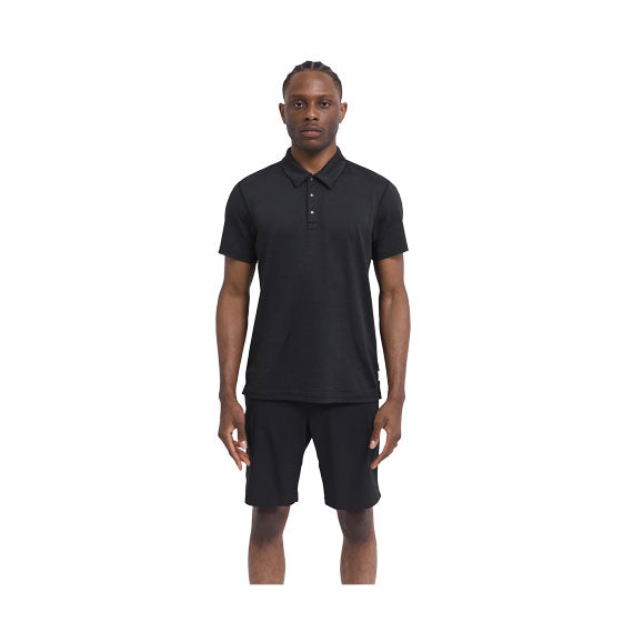 Reigning Champ Solotex Mesh Polo Shirt H.Black