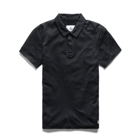 Reigning Champ Solotex Mesh Polo Shirt H.Black