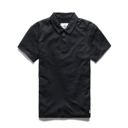 Reigning Champ Solotex Mesh Polo Shirt H.Black