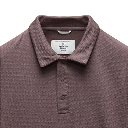 Reigning Champ Solotex Mesh Tiebreak Polo Shirt Mauve