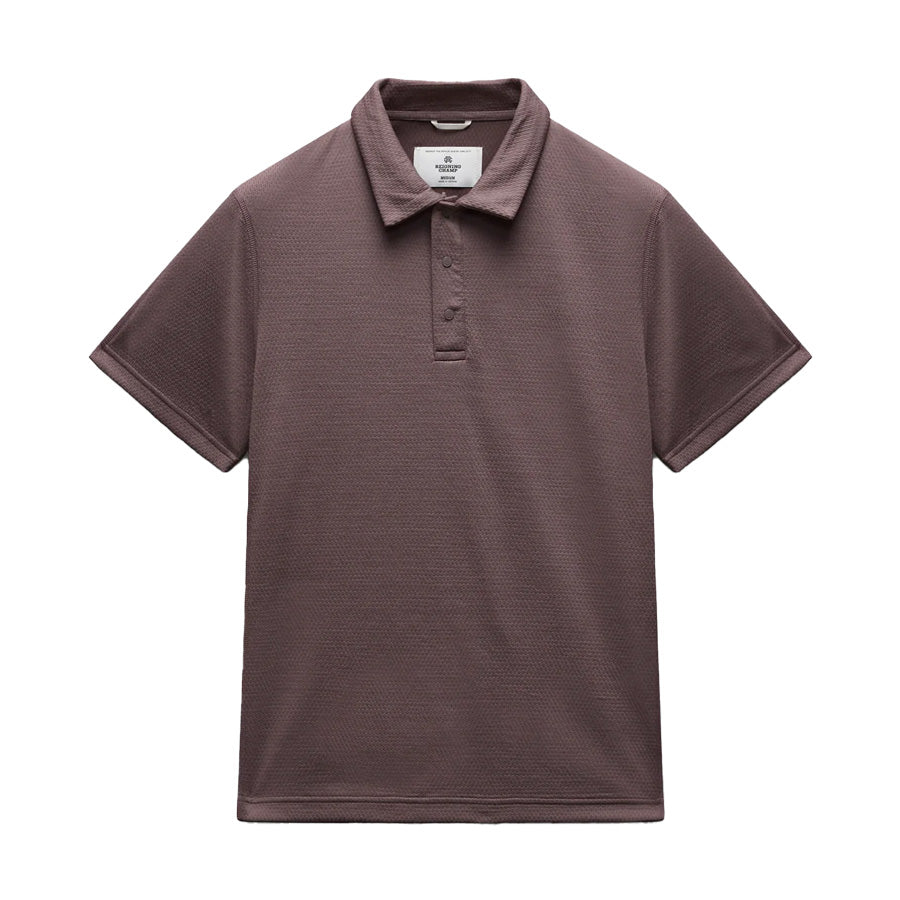Reigning Champ Solotex Mesh Tiebreak Polo Shirt Mauve