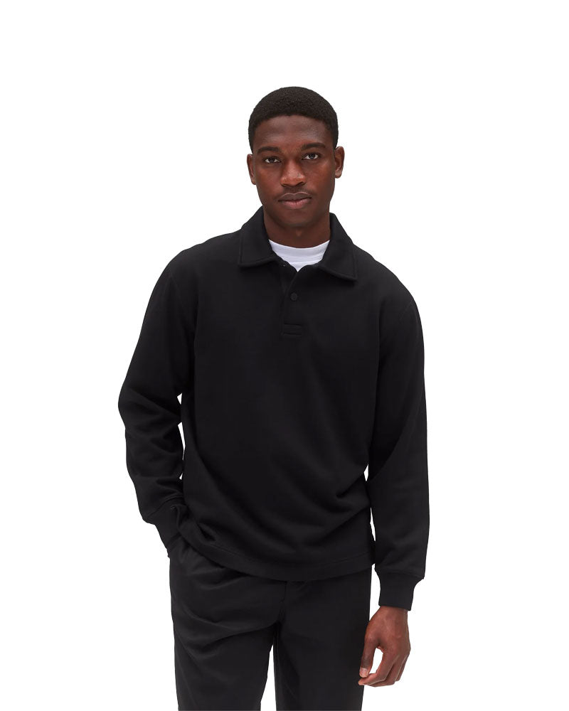 Reigning Champ Terry Rubgy Crewneck Black