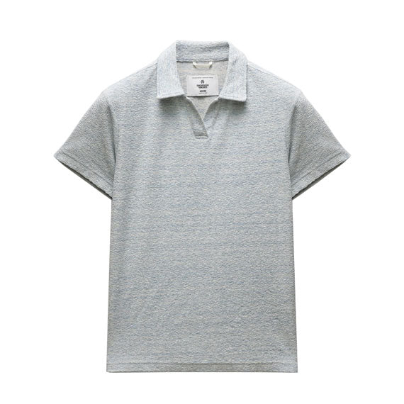 Reigning Champ Textured Terry Standard Polo Shirt Static Blue