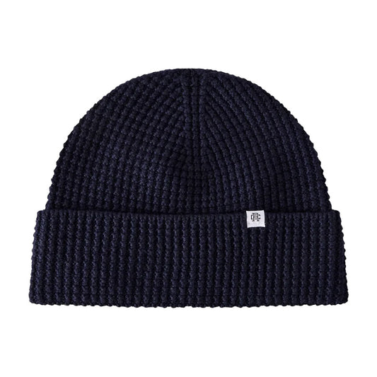 Reigning Champ Waffle Knit Beanie Navy
