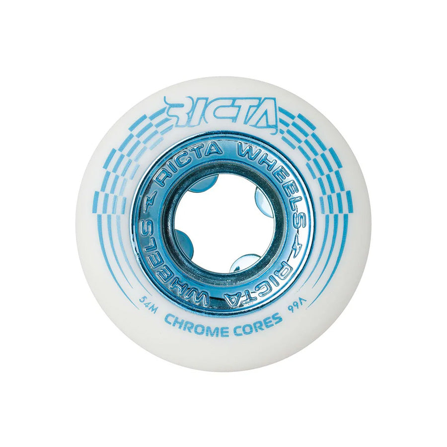 Ricta Chrome Core White/Teal Wheels 99A 54mm