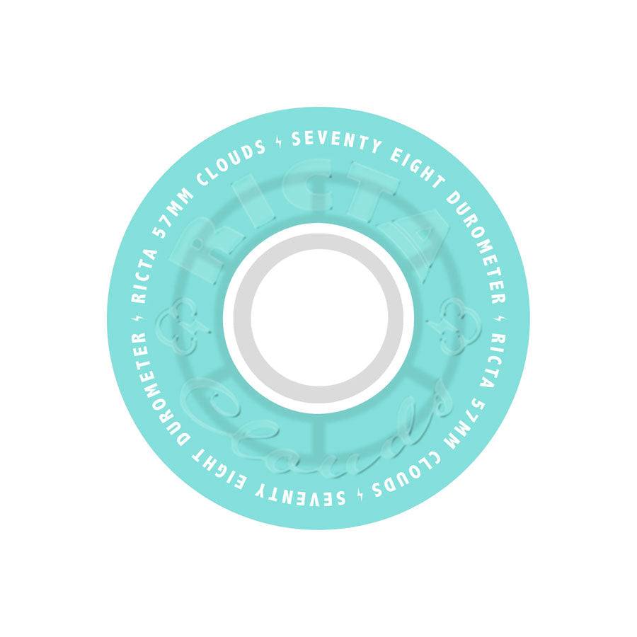 Ricta Clouds Transparent Aqua White 78A 57mm Wheels