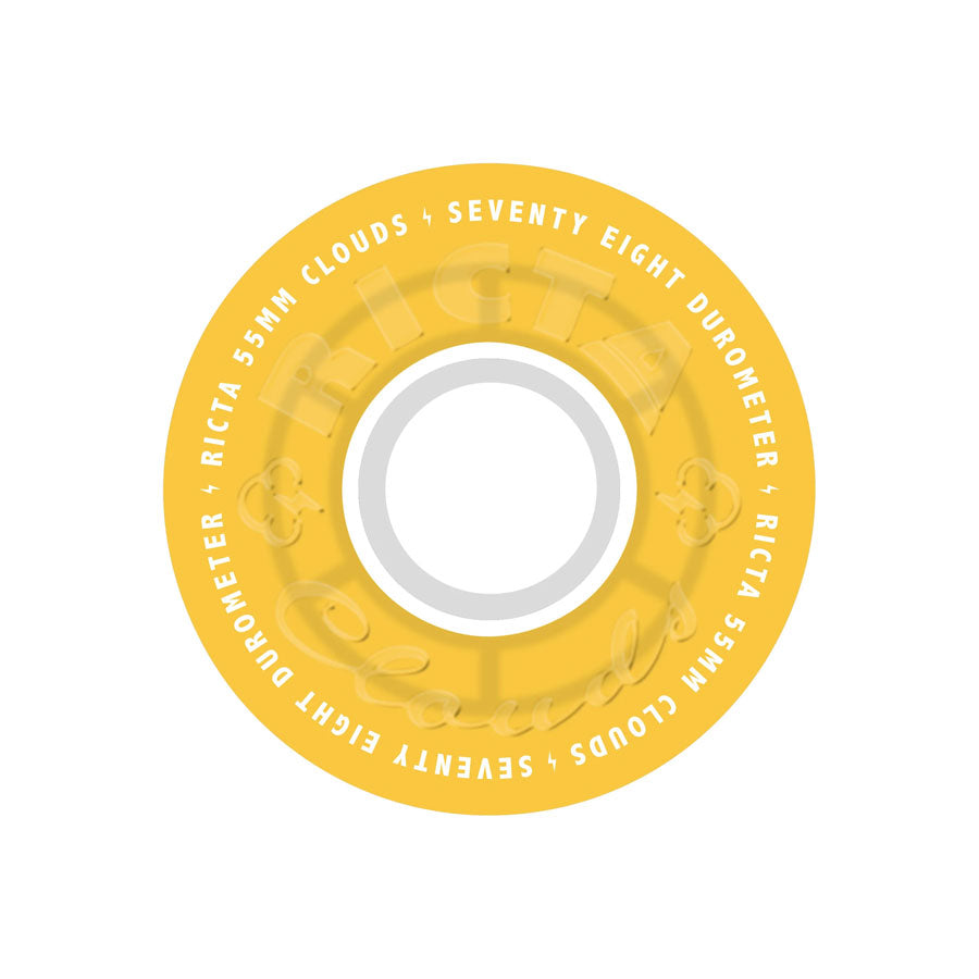 Ricta Clouds Transparent Citrus White 78A 55mm Wheels