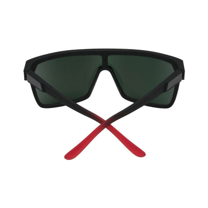 SPY Flynn Soft Matte Black Red Fade Happy Gray Green With Red Light Spectra Mirror