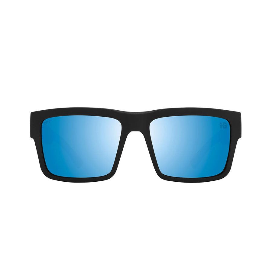 SPY Montana Soft Matte Black - Happy Boost Polar Ice Blue Mirror