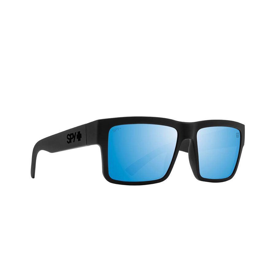 SPY Montana Soft Matte Black - Happy Boost Polar Ice Blue Mirror