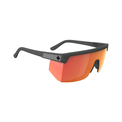 SPY Super Flynn Ansi Translucent Matte Black - Happy Gray Green Orange Mirror