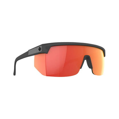 SPY Super Flynn Ansi Translucent Matte Black - Happy Gray Green Orange Mirror