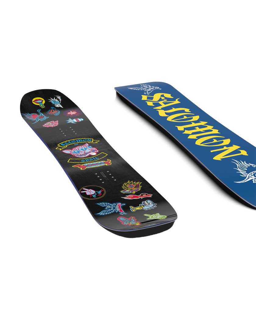 The Grail Snowboard is designed for entry-level riders with a focus on progression. The Super Flat profile and concave Bowl Skate Base make for easy turning out of the gates, while the Bite Free Edges ensure fewer hang-ups on the downhill.